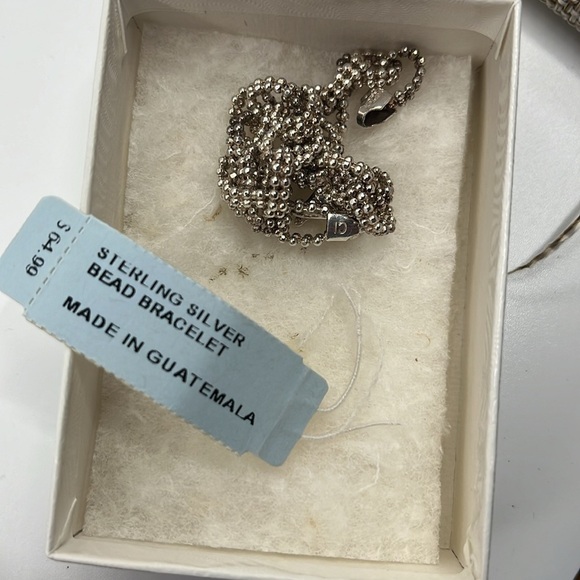 Vintage Sterling Silver Bead Bracelet Made in Guatemala 1990s - Picture 8 of 8